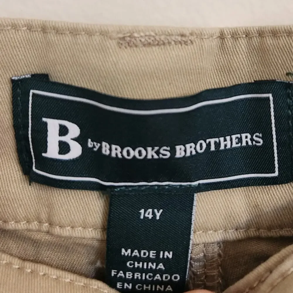NWT Brookstone Brothers Boy's Khaki Shorts Preppy Summer 14Y